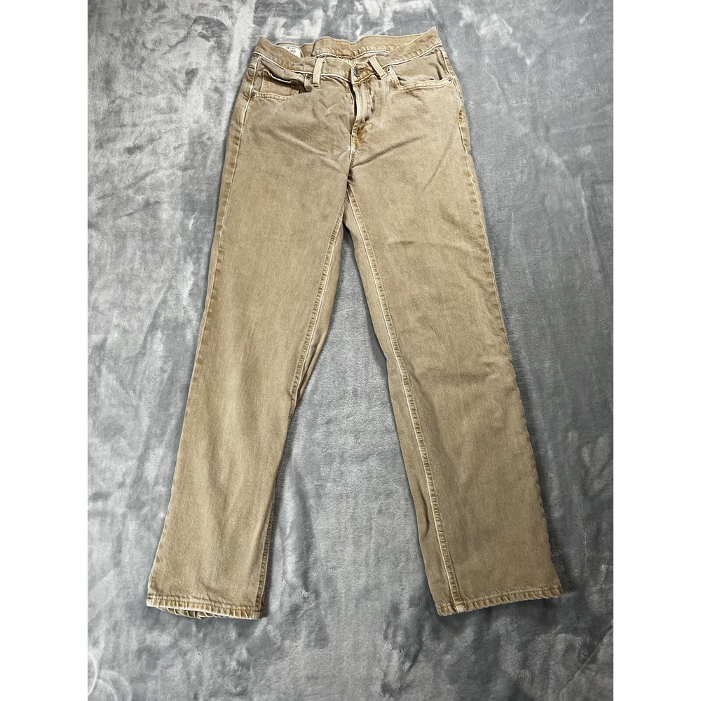 Gap Jeans Sz 26 Womens Beige Pants Stretch Ladies Mid Rise 90s Loose Straight